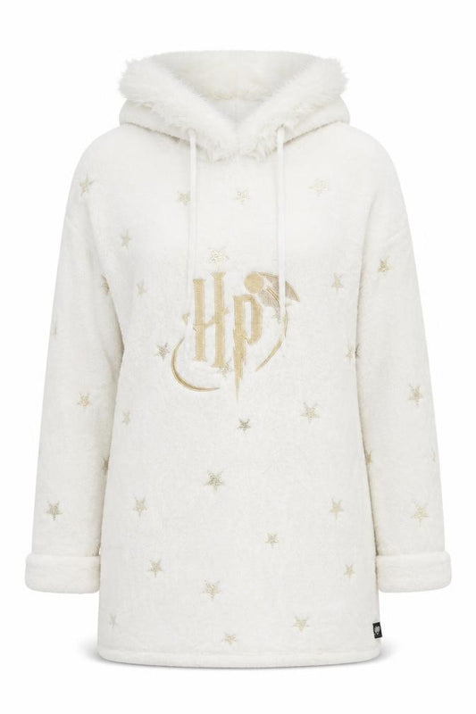 Tu Teens White S Harry Potter Hooded Star Fleece Pyjama Top