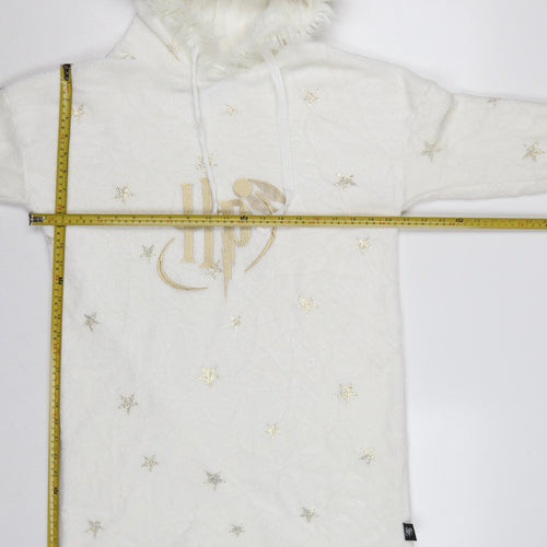 Tu Teens White S Harry Potter Hooded Star Fleece Pyjama Top