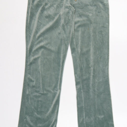 Juicy Couture Women’s Green XS Velour Jogger Trousers Logo