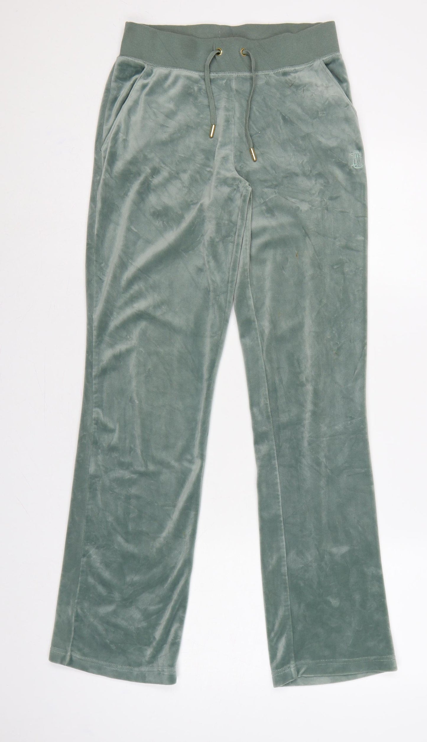 Juicy Couture Women’s Green XS Velour Jogger Trousers Logo
