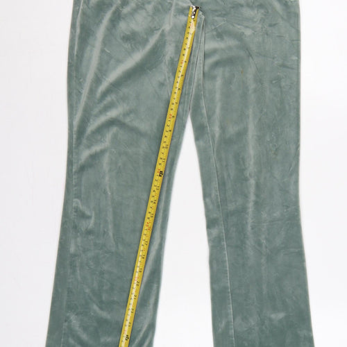 Juicy Couture Women’s Green XS Velour Jogger Trousers Logo