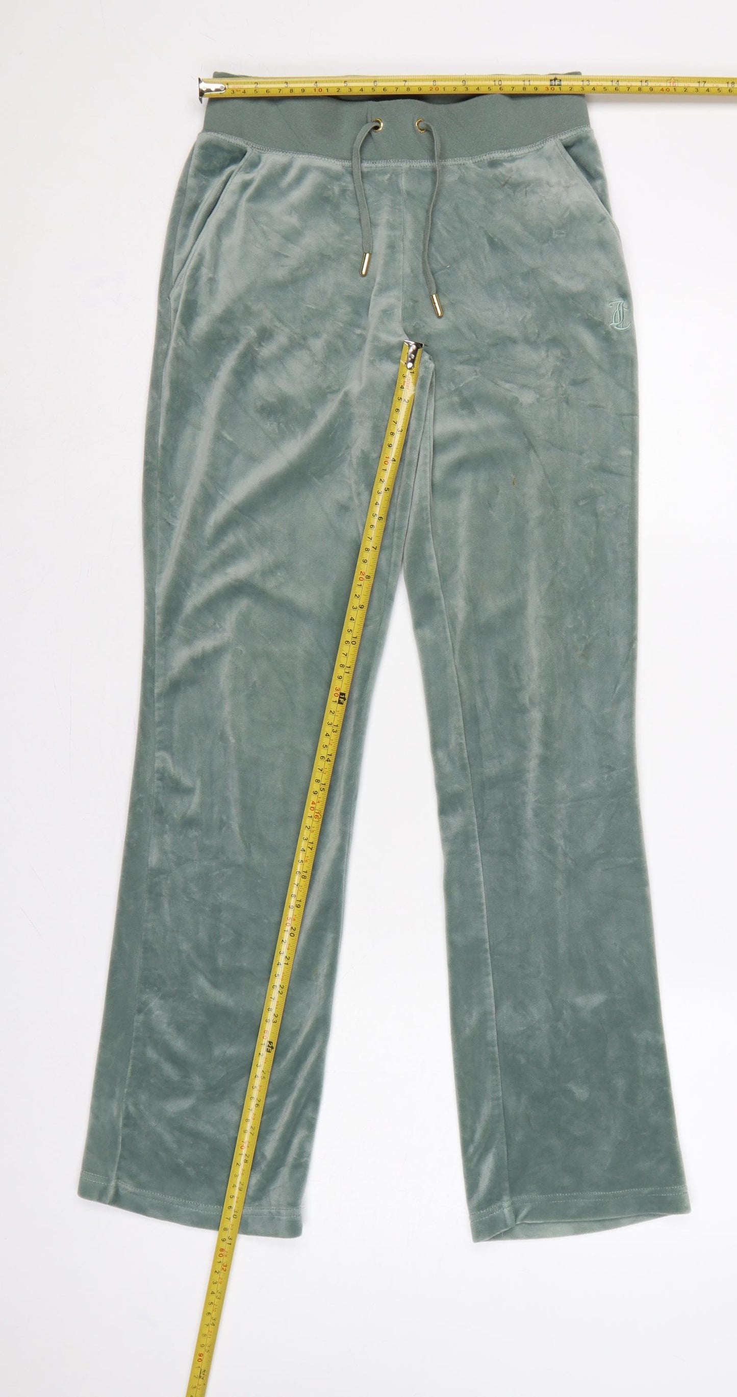 Juicy Couture Women’s Green XS Velour Jogger Trousers Logo