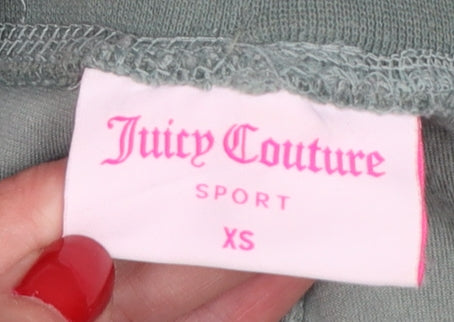 Juicy Couture Women’s Green XS Velour Jogger Trousers Logo
