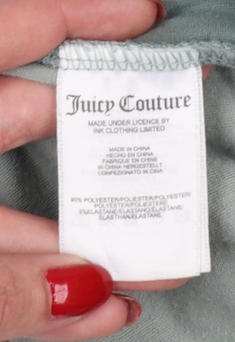 Juicy Couture Women’s Green XS Velour Jogger Trousers Logo