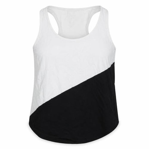 Marks and Spencer Women Black White Colourblock Racerback Tank Top UK 20