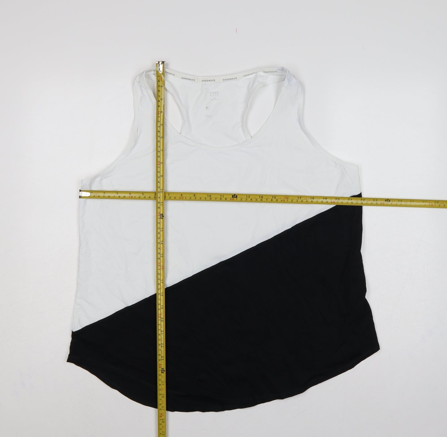 Marks and Spencer Women Black White Colourblock Racerback Tank Top UK 20