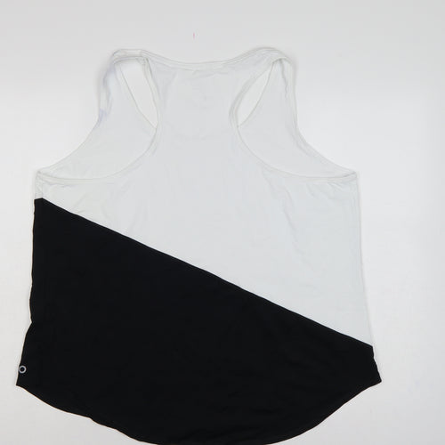 Marks and Spencer Women Black White Colourblock Racerback Tank Top UK 20