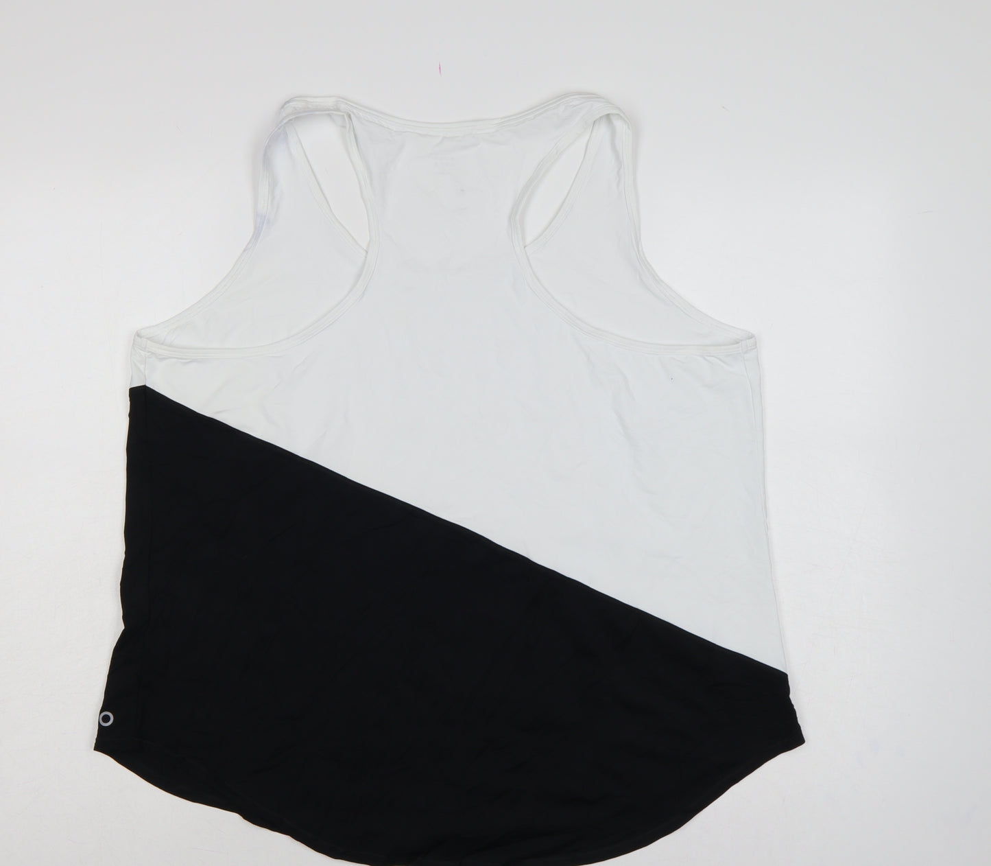 Marks and Spencer Women Black White Colourblock Racerback Tank Top UK 20