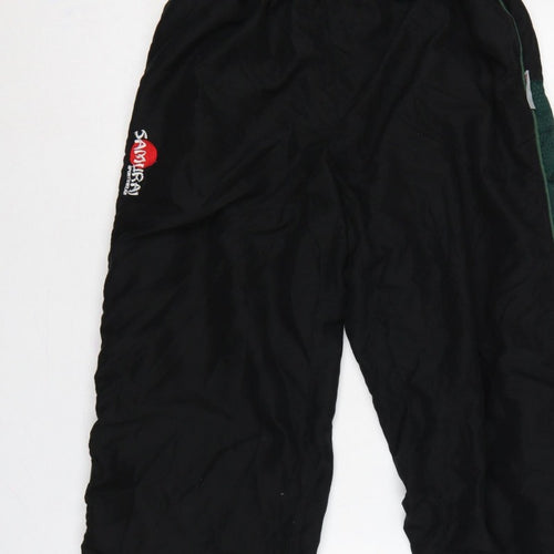 Samurai Sportswear Men’s Black Green L Snow Pants Lined Ankle Zip