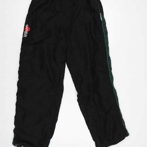 Samurai Sportswear Men’s Black Green L Snow Pants Lined Ankle Zip