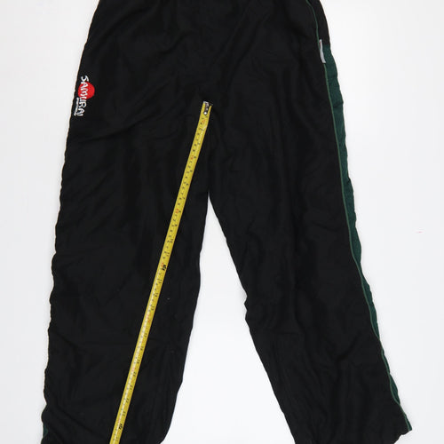 Samurai Sportswear Men’s Black Green L Snow Pants Lined Ankle Zip