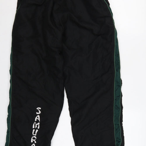Samurai Sportswear Men’s Black Green L Snow Pants Lined Ankle Zip