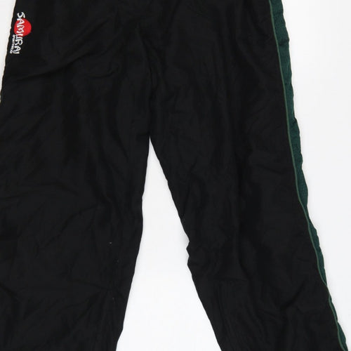 Samurai Sportswear Men’s Black Green L Snow Pants Lined Ankle Zip