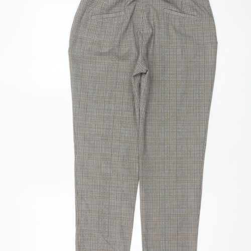 Paulmark Women’s Grey Check High Rise Tapered Dress Trousers UK 12