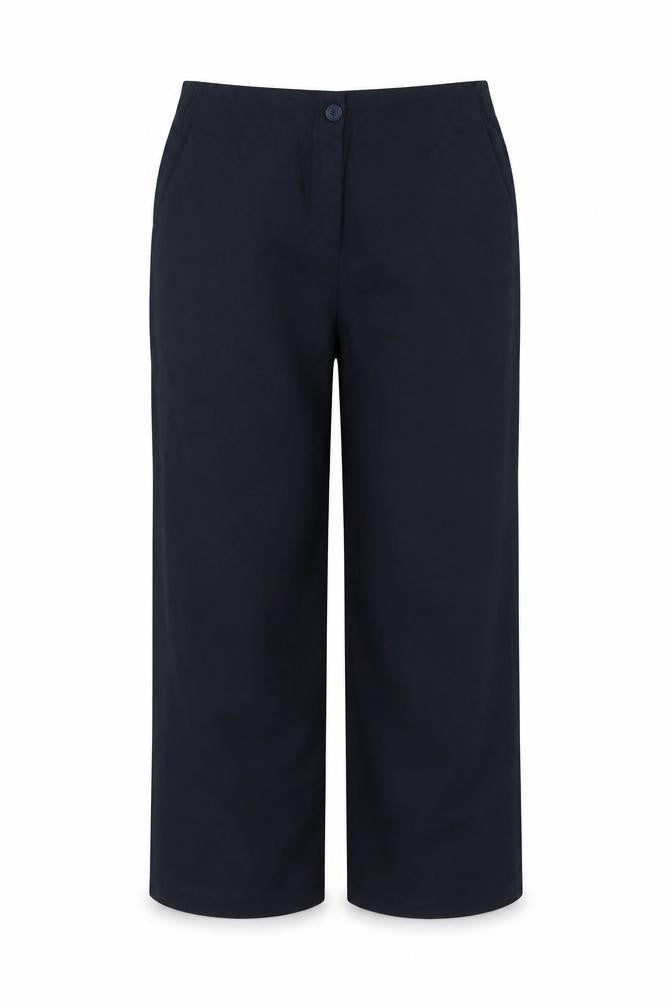 M&S Collection Women’s Blue Wide Leg High Rise Linen Trousers UK 18