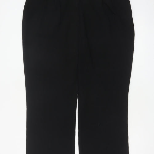 Damart Women Black UK 20 Straight Leg Stretch Trousers Smart Work