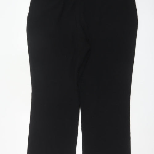 Damart Women Black UK 20 Straight Leg Stretch Trousers Smart Work