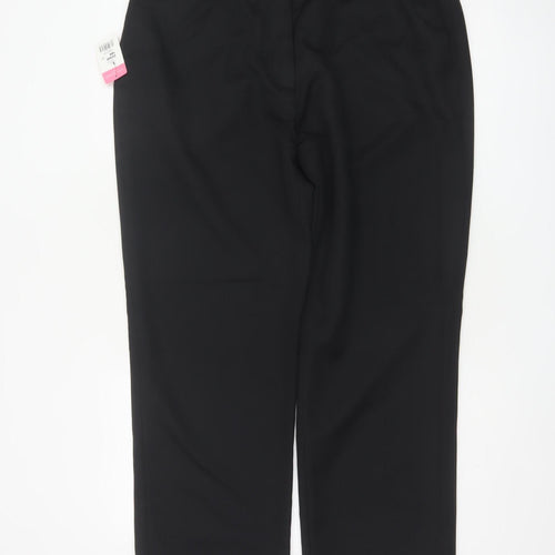 Brook Taverner Women Black Size 18 Straight Leg Tailored Dress Trousers
