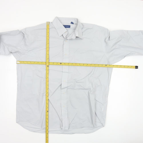 Peter England Men’s White 17.5in Classic Long Sleeve Button-Up Shirt