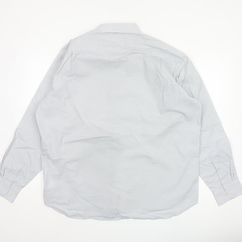 Peter England Men’s White 17.5in Classic Long Sleeve Button-Up Shirt