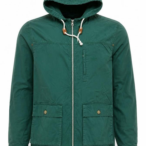 adidas Mens Green M Hooded Full Zip Cotton Utility Jacket