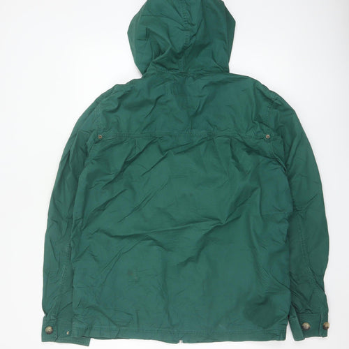 adidas Mens Green M Hooded Full Zip Cotton Utility Jacket