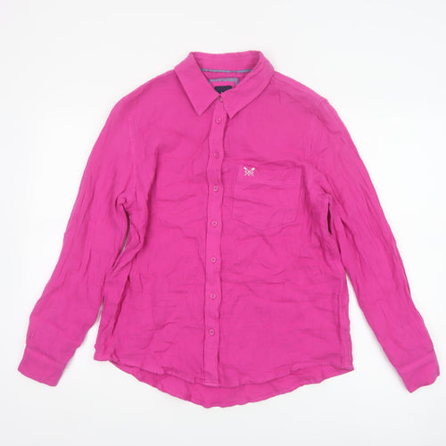 Crew Clothing Company Women’s Pink Size 8 Relaxed Fit Cotton Shirt