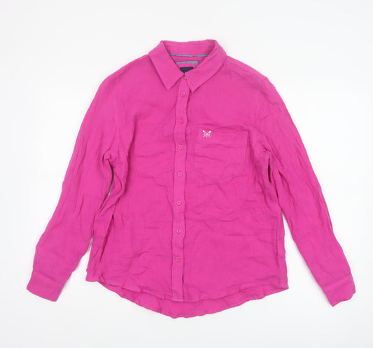 Crew Clothing Company Women’s Pink Size 8 Relaxed Fit Cotton Shirt