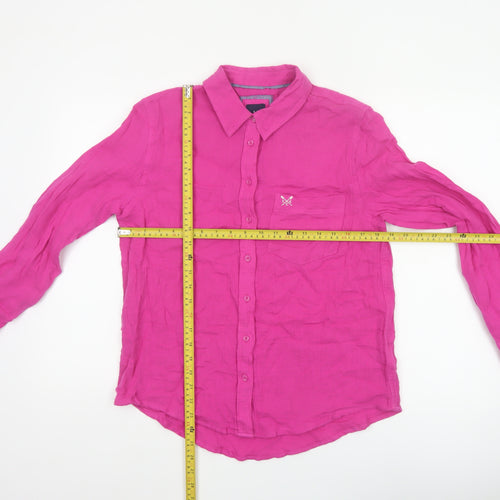 Crew Clothing Company Women’s Pink Size 8 Relaxed Fit Cotton Shirt