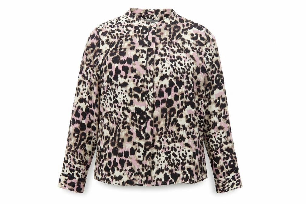 Laura Ashley Women’s Multicoloured Leopard Print Button Blouse UK 16