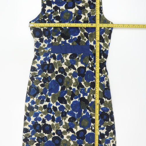 Fever London Women’s Blue Floral A-Line Knee Length Dress UK 12