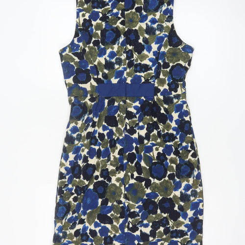 Fever London Women’s Blue Floral A-Line Knee Length Dress UK 12