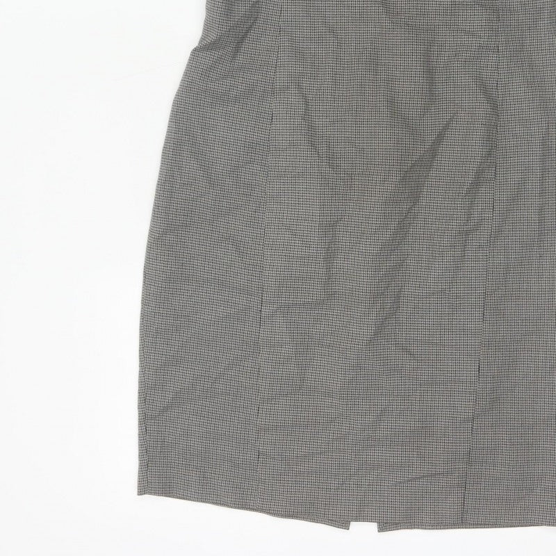 Additional view of Zara Basic Women Grey Houndstooth L Pencil Work Dress