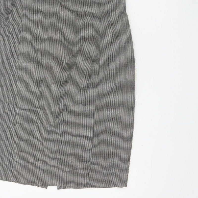 Additional view of Zara Basic Women Grey Houndstooth L Pencil Work Dress