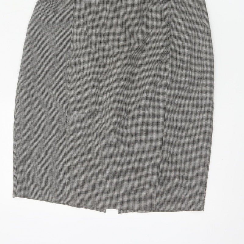 Additional view of Zara Basic Women Grey Houndstooth L Pencil Work Dress