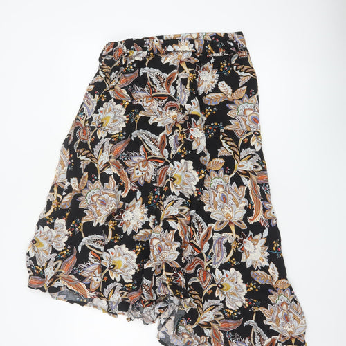 Joe Browns Women Black UK 14 Bohemian Paisley Asymmetric Midi Skirt