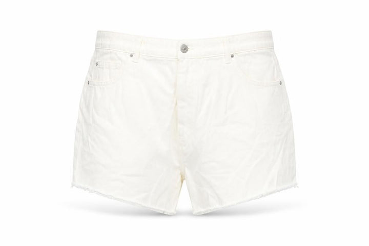 Marks & Spencer Women White UK 20 Mom High Rise Denim Shorts