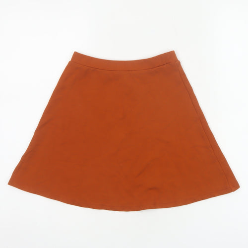 American Apparel Women Orange XS A-Line Mini Stretch Jersey Skirt