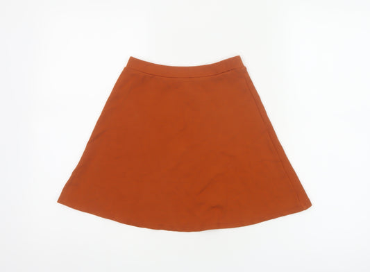 American Apparel Women Orange XS A-Line Mini Stretch Jersey Skirt