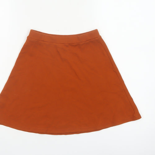 American Apparel Women Orange XS A-Line Mini Stretch Jersey Skirt