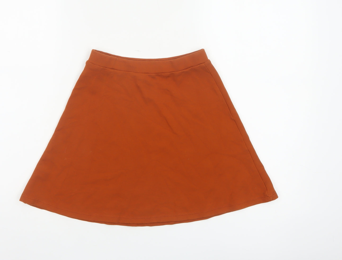 American Apparel Women Orange XS A-Line Mini Stretch Jersey Skirt