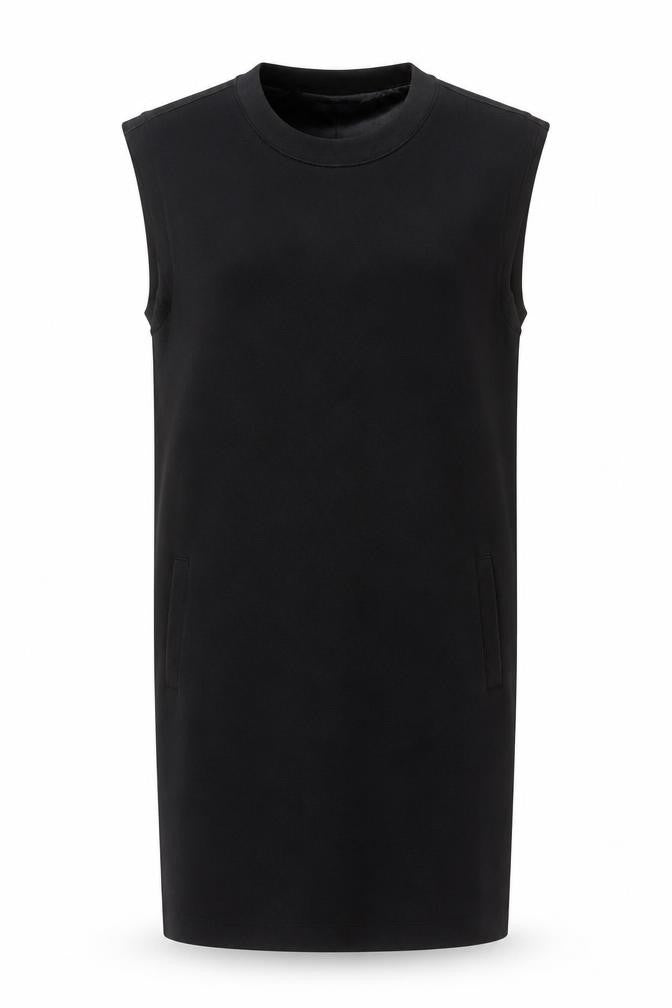 Mango Women Black M Sleeveless Sheath Knee Length Work Dress