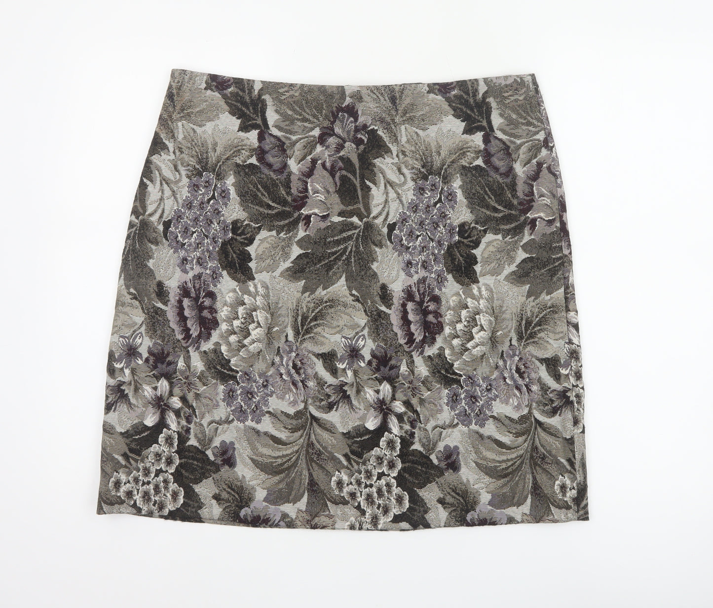 Marks & Spencer Women Multicoloured Floral Pencil Skirt UK 16 Long