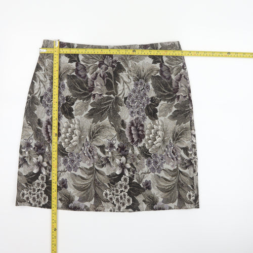 Marks & Spencer Women Multicoloured Floral Pencil Skirt UK 16 Long
