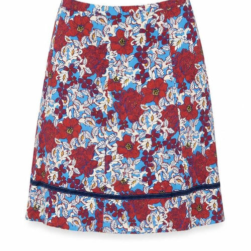 Per Una Women Multicoloured UK 16 Floral A-Line Knee Length Skirt