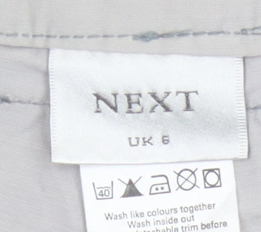 Next Women’s Grey Cargo Shorts UK 6 Cotton Nylon Multi Pocket