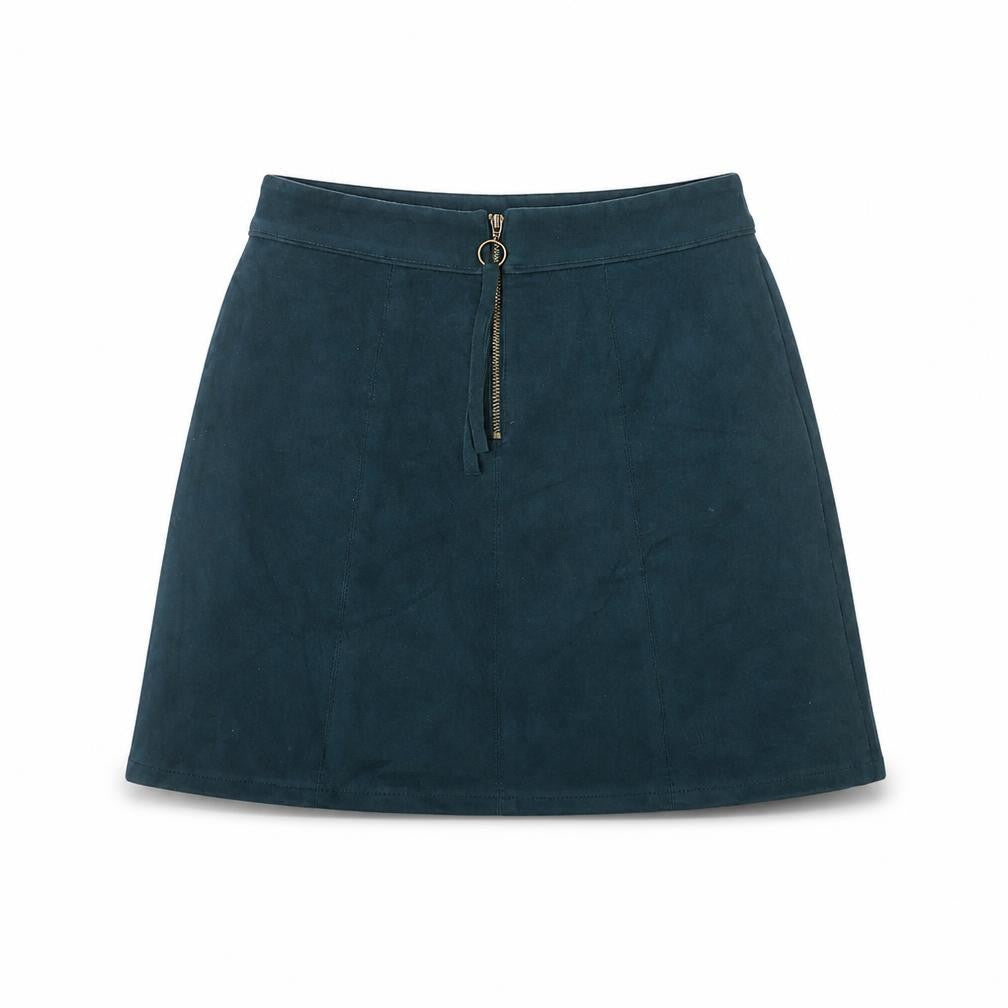 edc by Esprit Women Blue UK 6 A-Line Short Stretch Zip Skirt