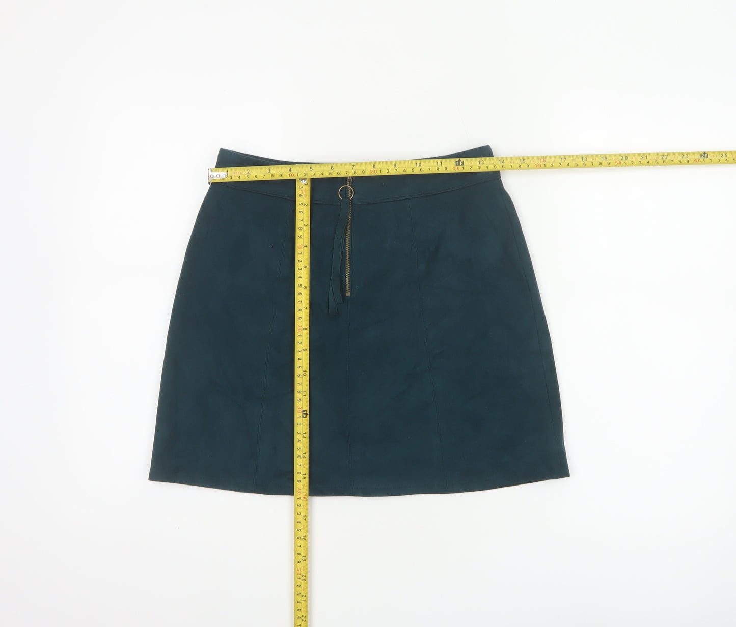 edc by Esprit Women Blue UK 6 A-Line Short Stretch Zip Skirt