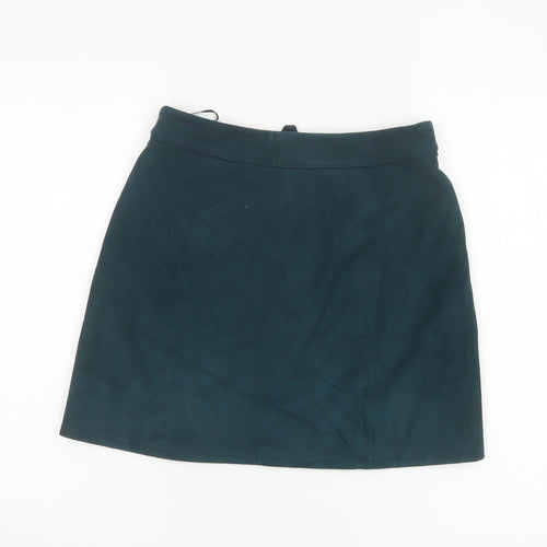 edc by Esprit Women Blue UK 6 A-Line Short Stretch Zip Skirt