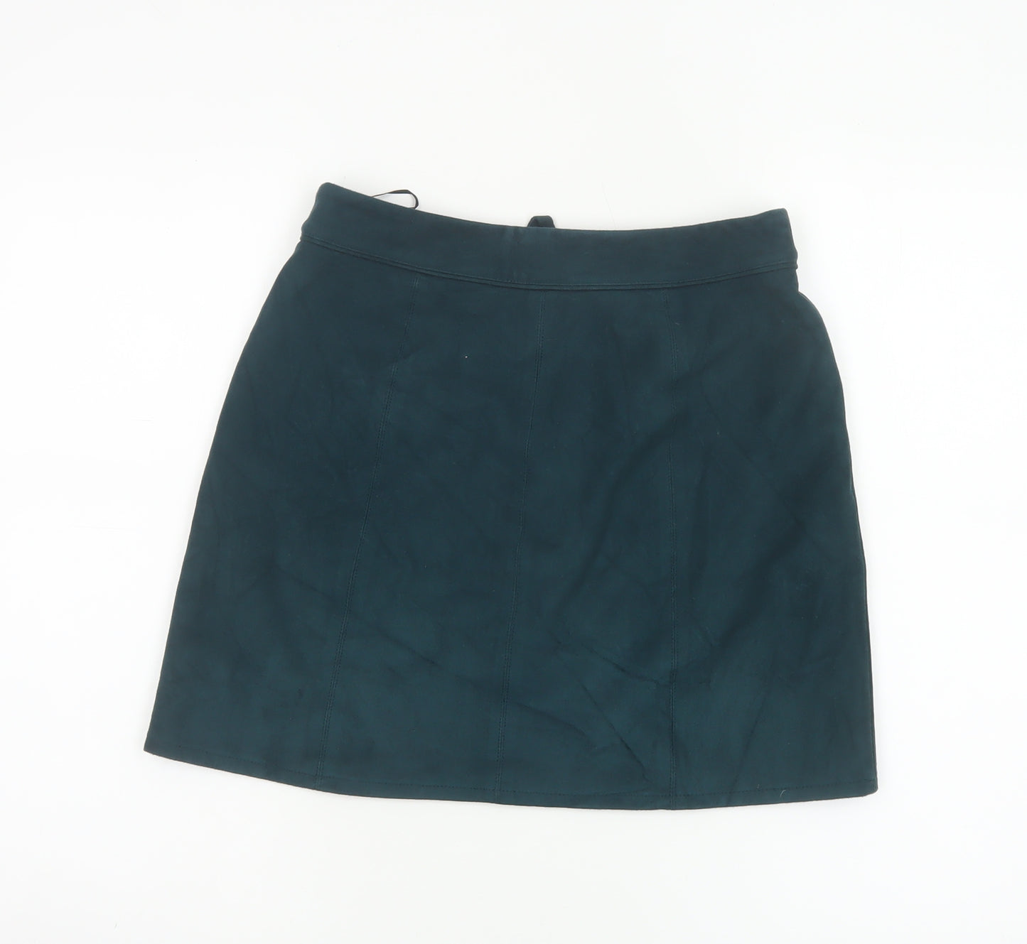 edc by Esprit Women Blue UK 6 A-Line Short Stretch Zip Skirt